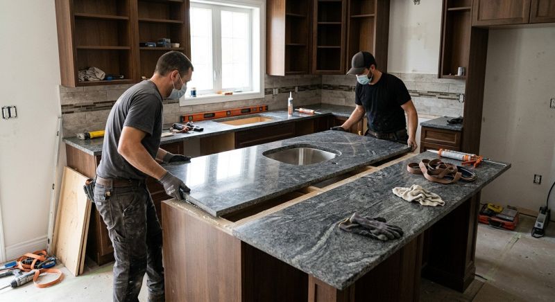 Granite Slab Installation in Santa Rosa, CA